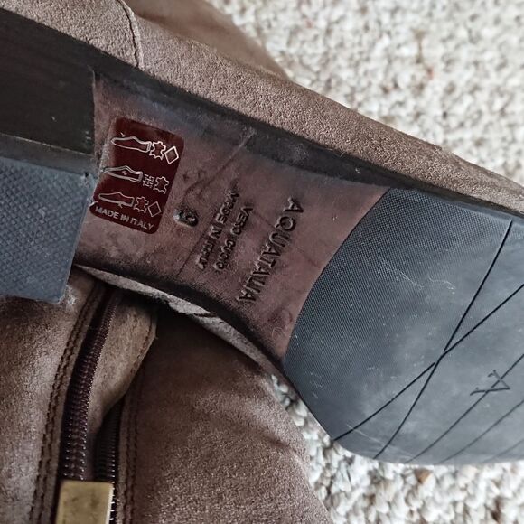 Aquatalia Franca light brown Suede pointy bootie - Picture 10 of 11